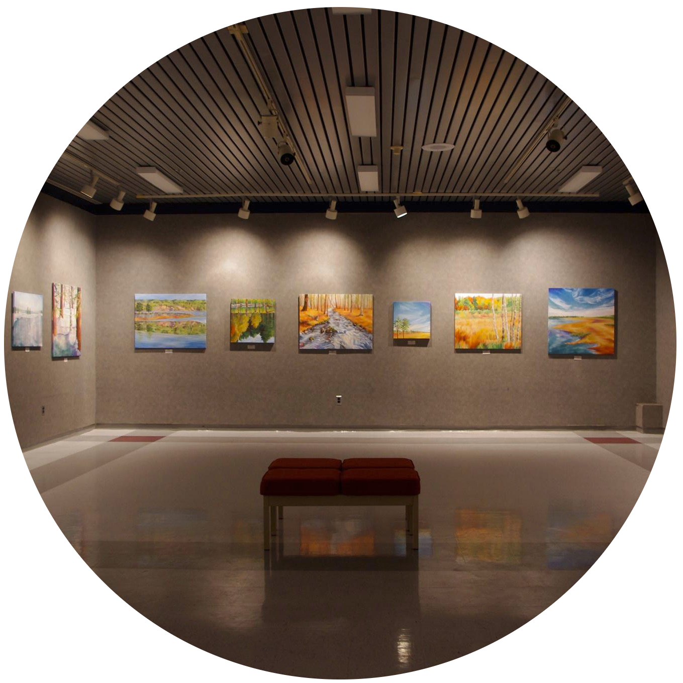 Painting
          exhibition at an art gallery.